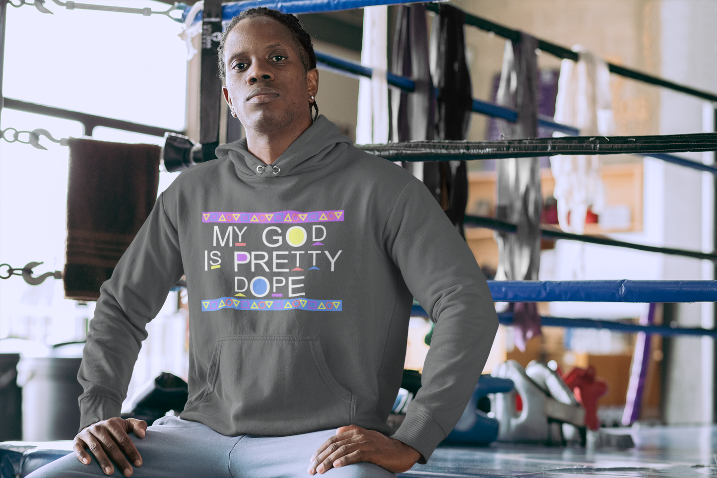 My God is Pretty Dope Unisex Hoodie (White Lettering)