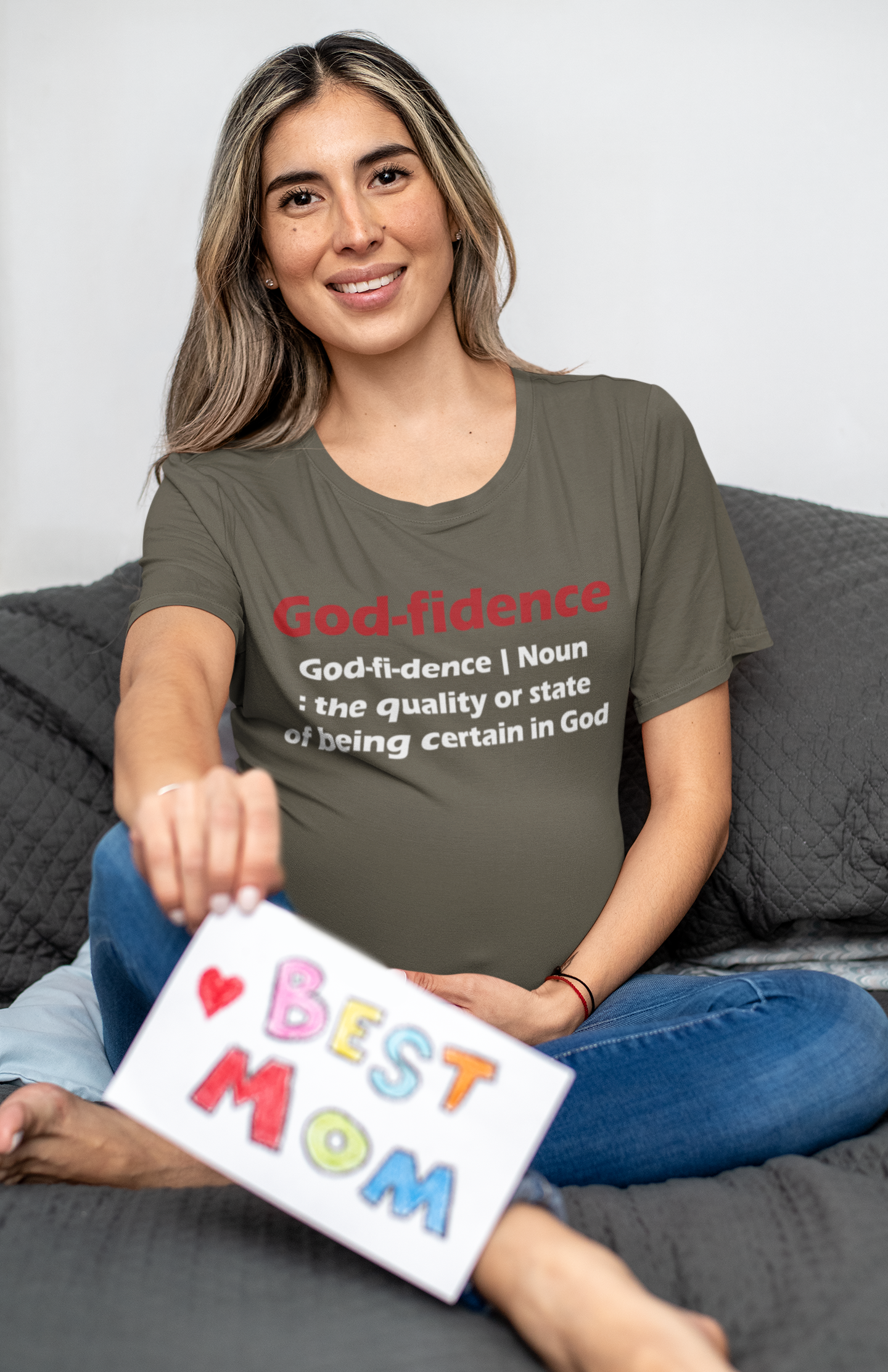 Godfidence Unisex T-Shirt (Red & White Lettering)