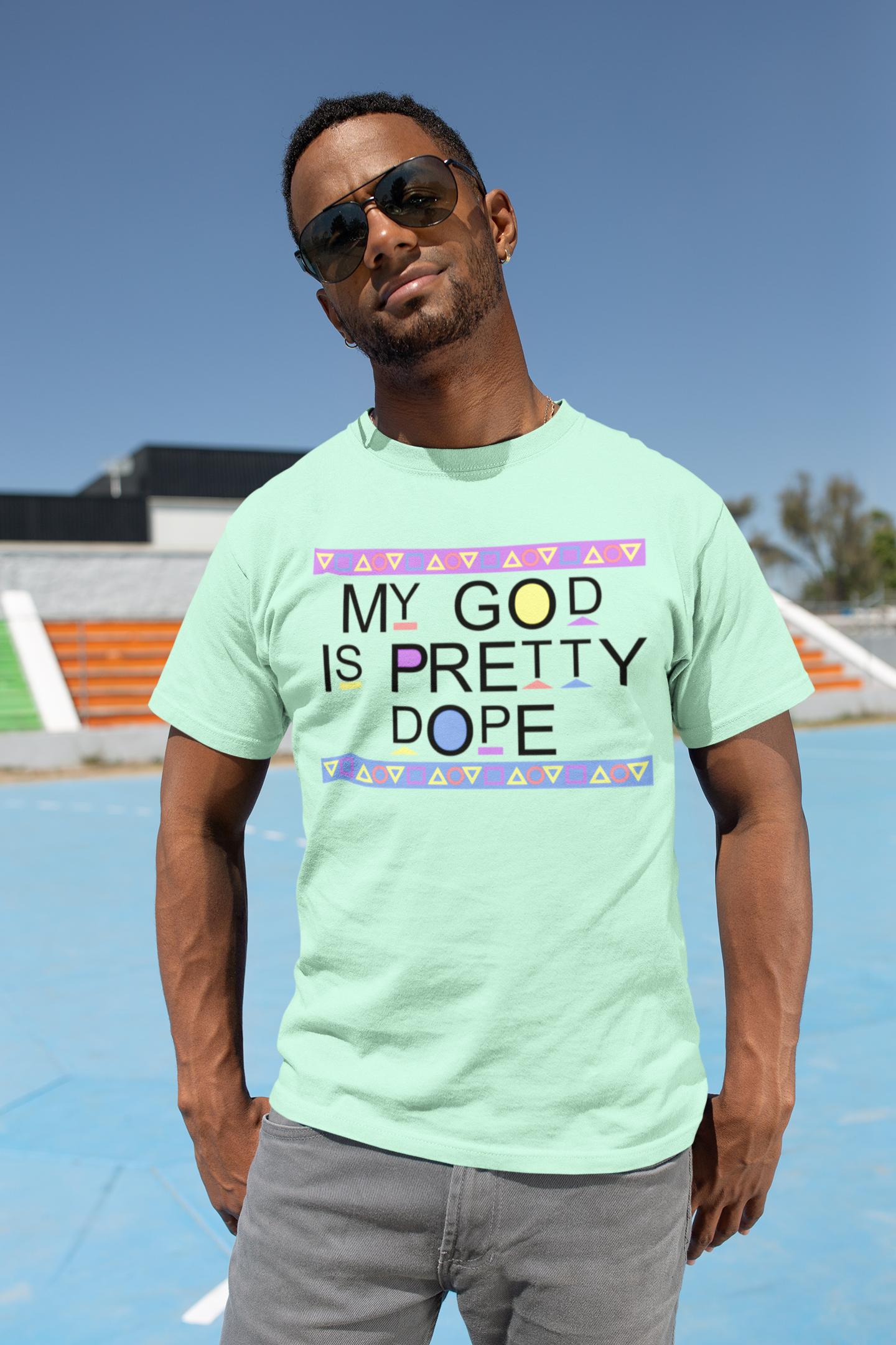 My God is Pretty Dope Unisex T-Shirt (Black Lettering)