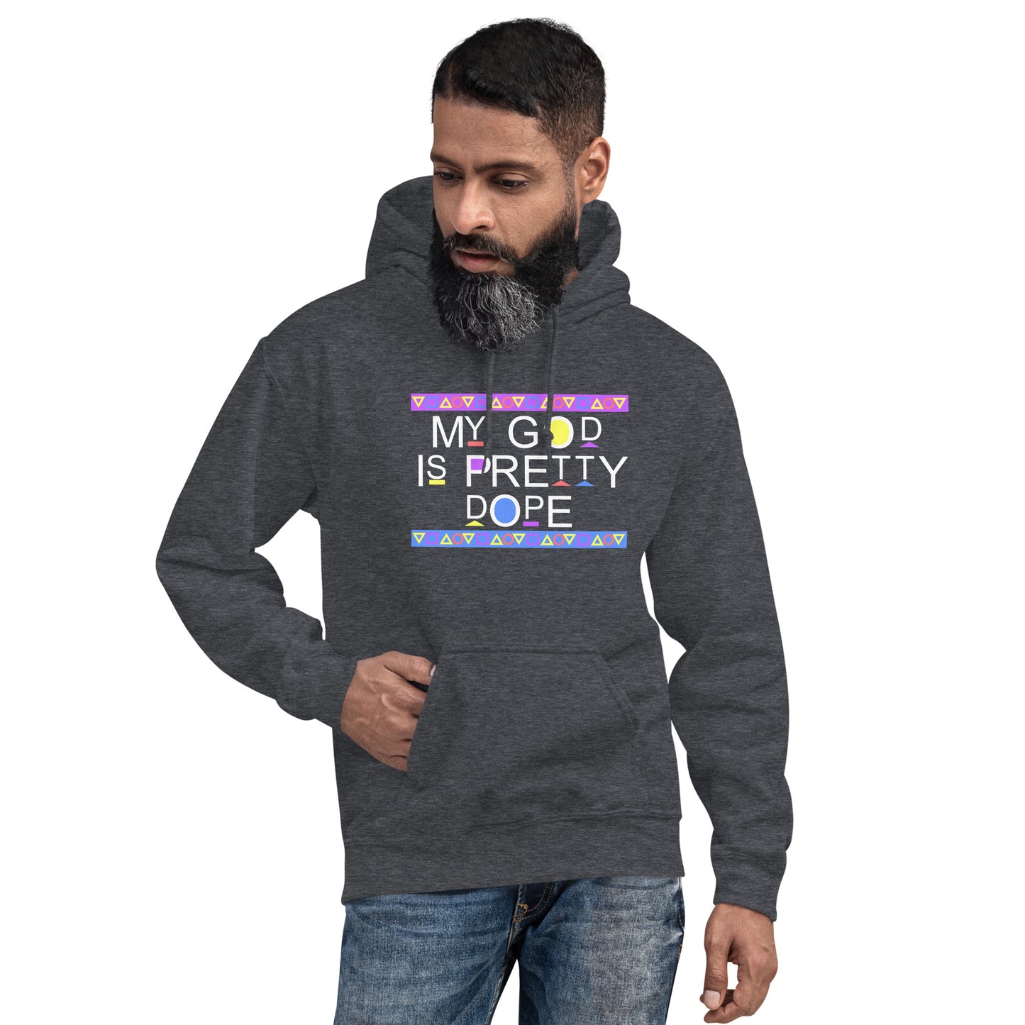 My God is Pretty Dope Unisex Hoodie (White Lettering)