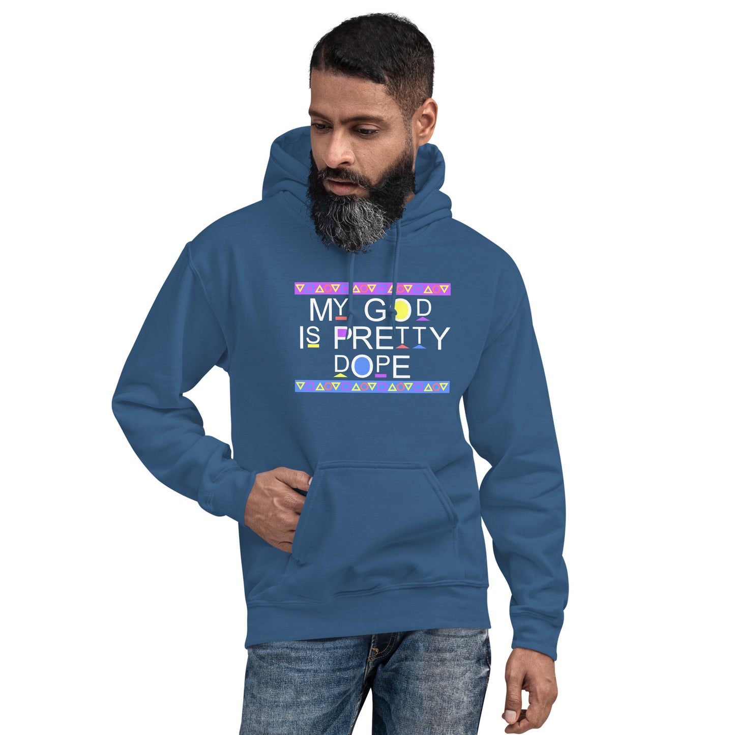 My God is Pretty Dope Unisex Hoodie (White Lettering)