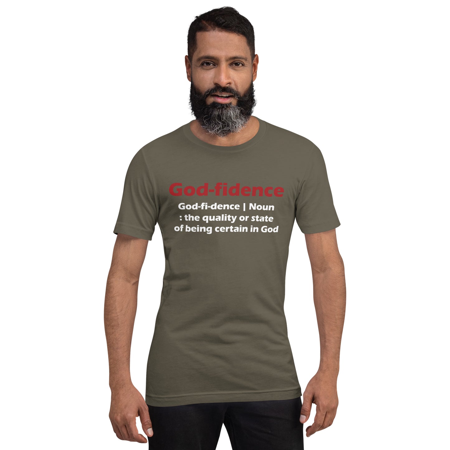 Godfidence Unisex T-Shirt (Red & White Lettering)