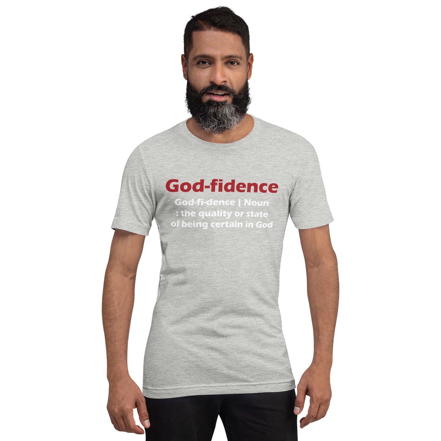 Godfidence Unisex T-Shirt (Red & White Lettering)