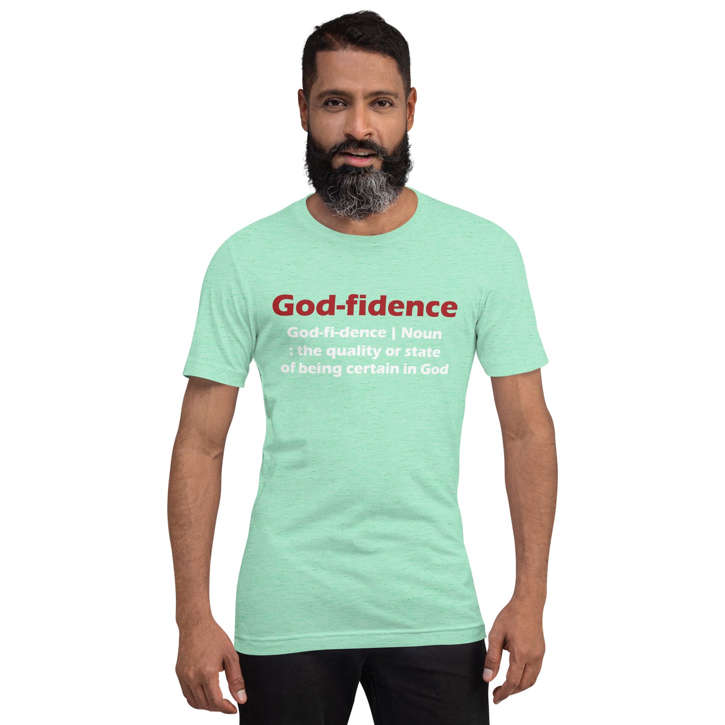 Godfidence Unisex T-Shirt (Red & White Lettering)