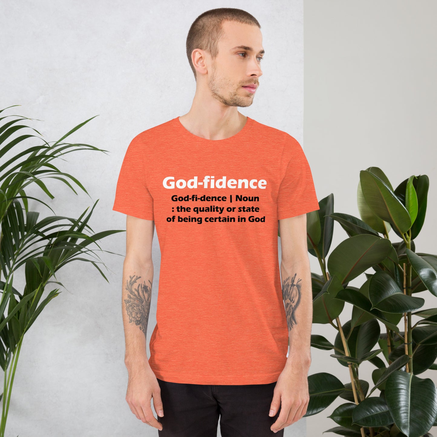 Godfidence Unisex T-Shirt (White & Black Lettering)
