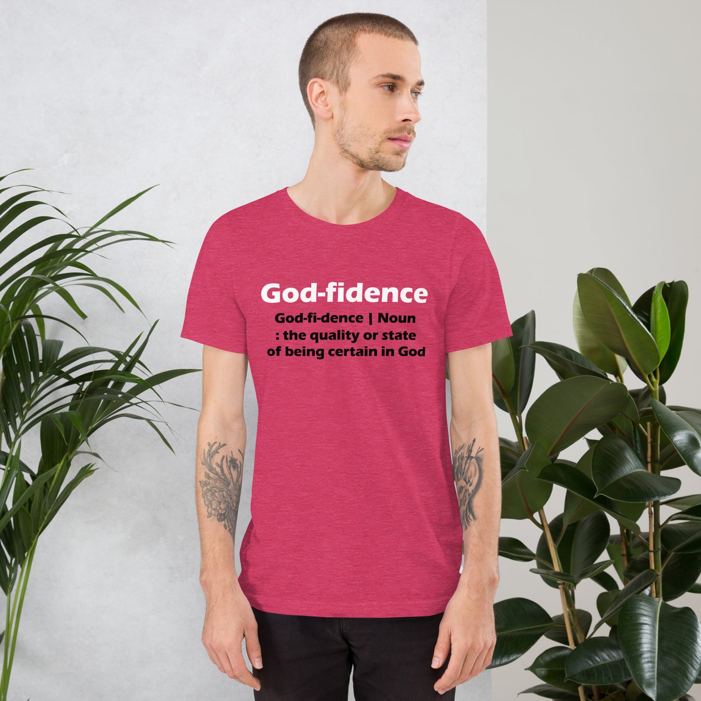 Godfidence Unisex T-Shirt (White & Black Lettering)