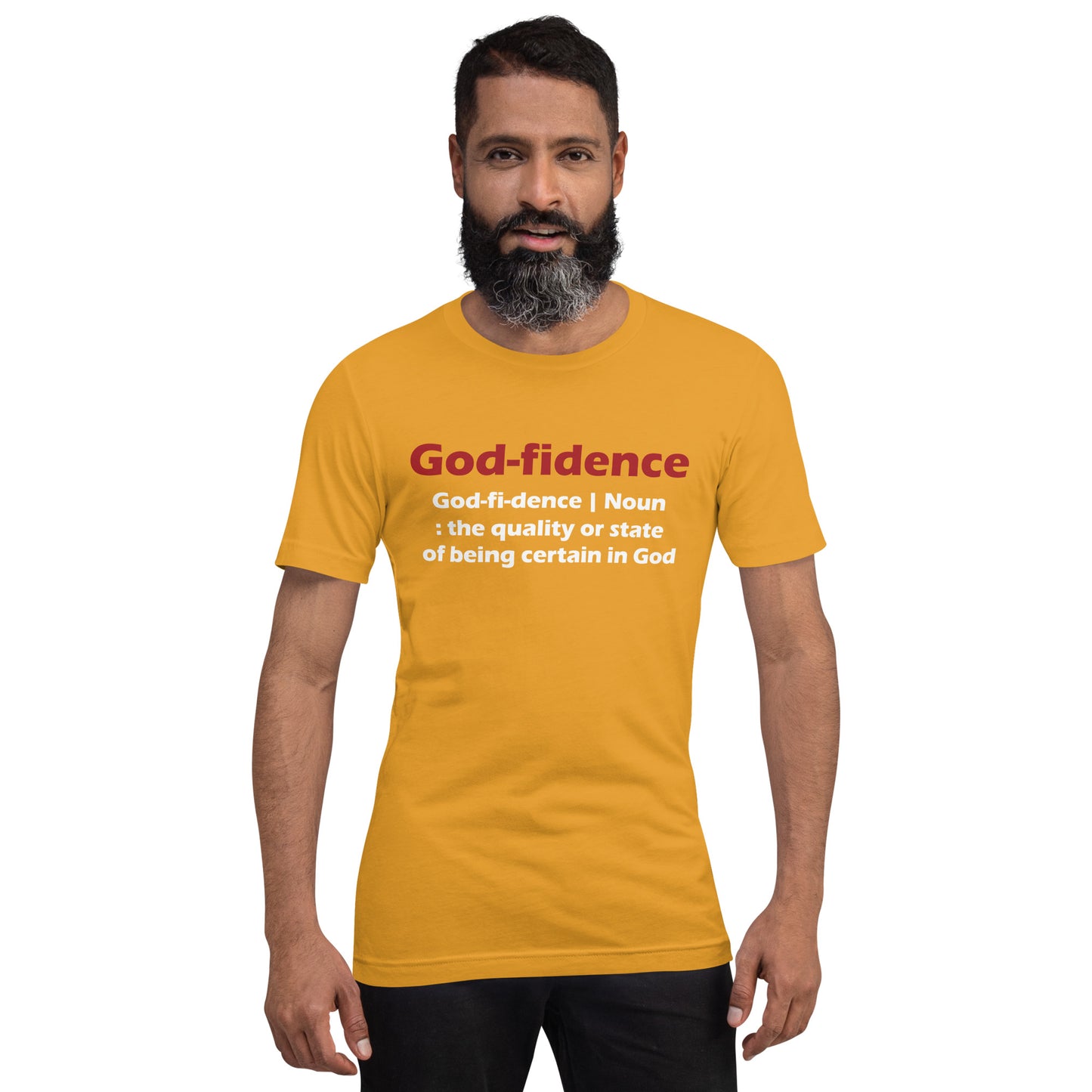 Godfidence Unisex T-Shirt (Red & White Lettering)