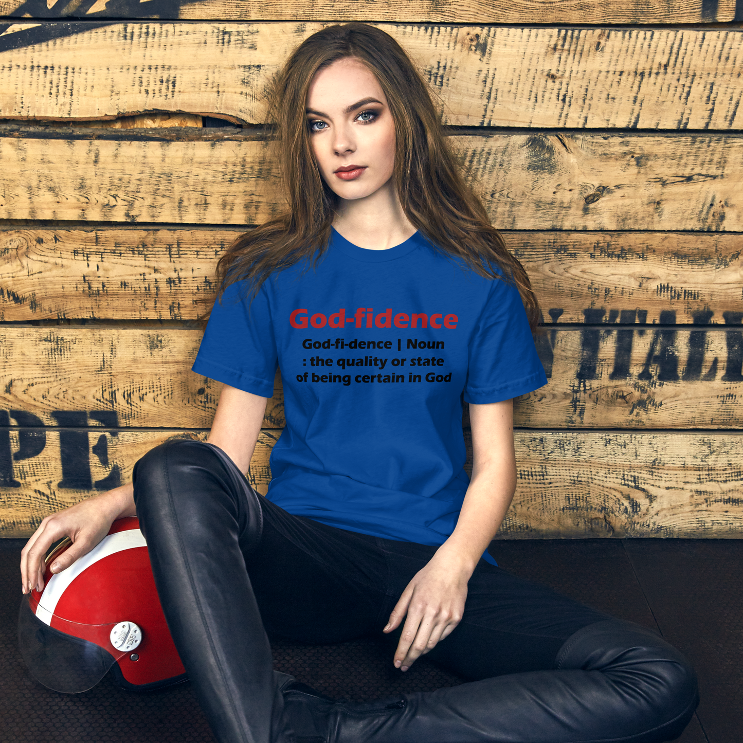 Godfidence Unisex T-Shirt (Red & Black Lettering)