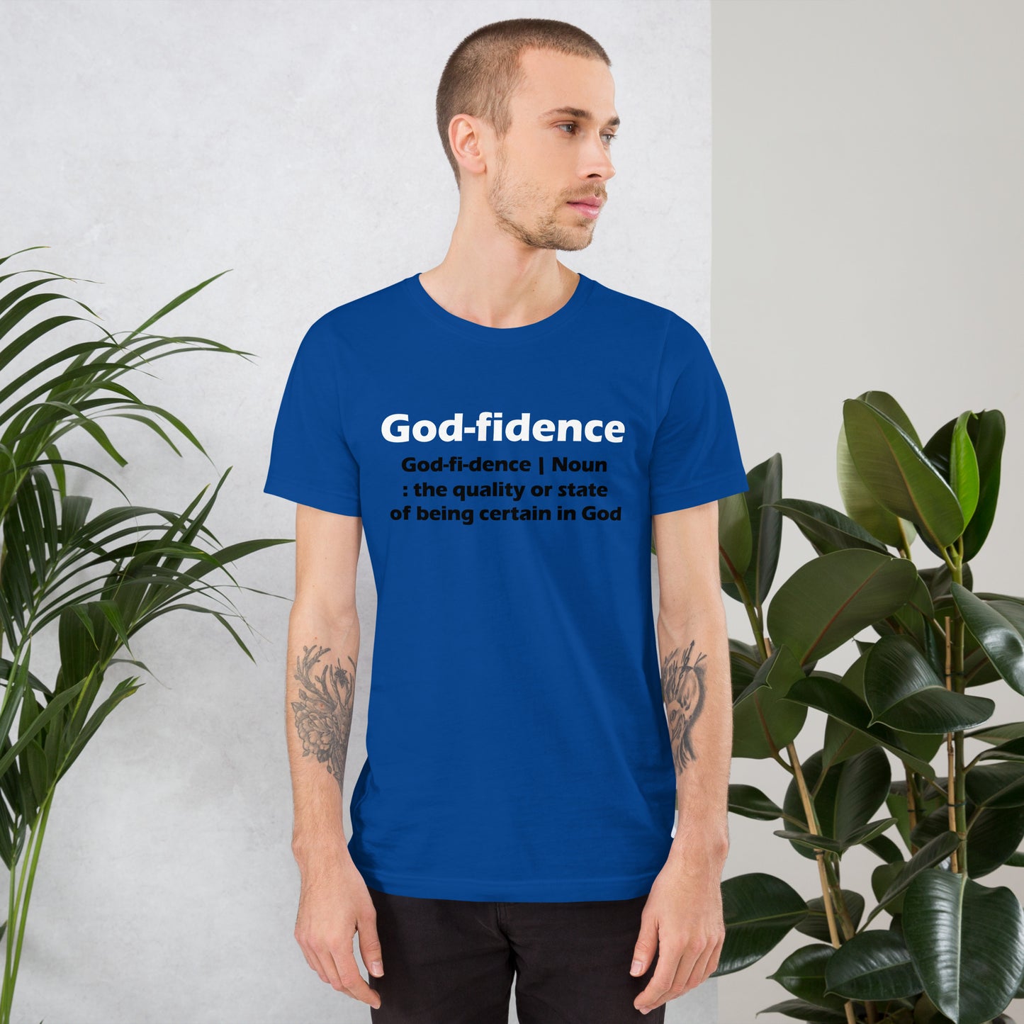 Godfidence Unisex T-Shirt (White & Black Lettering)
