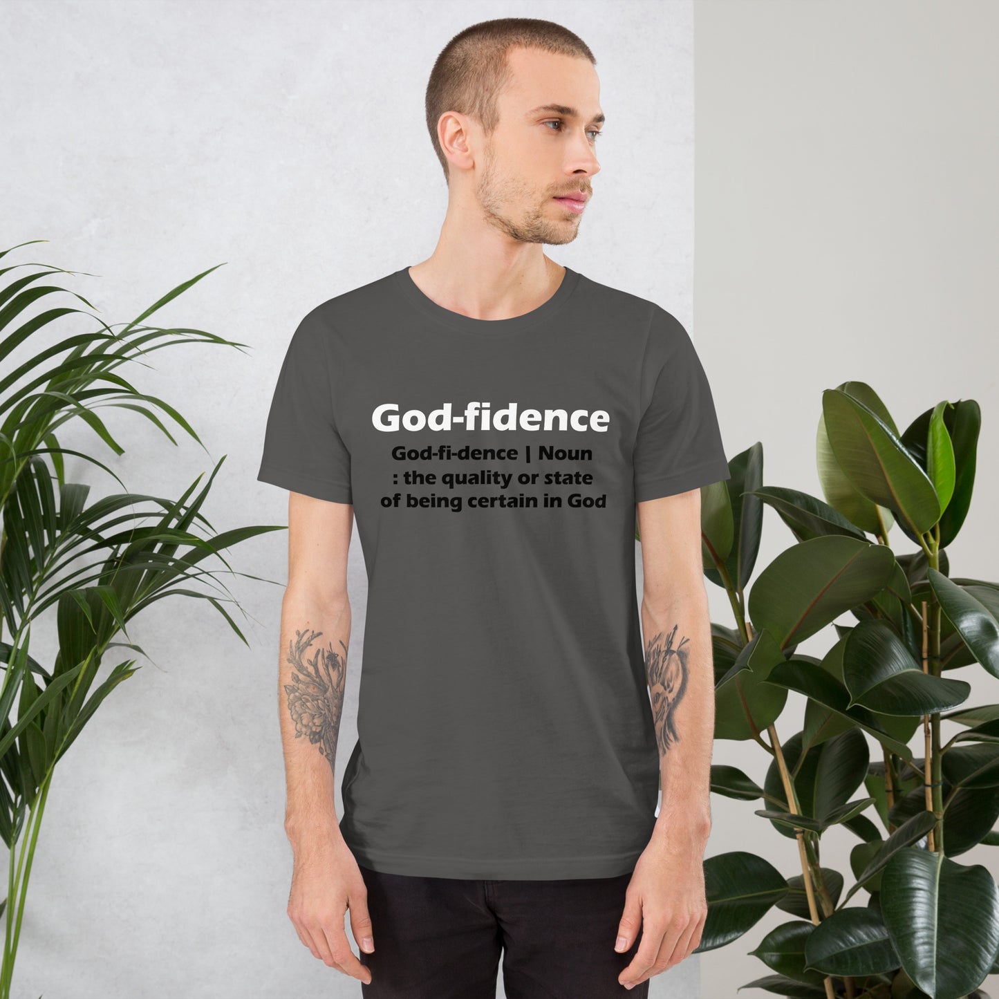 Godfidence Unisex T-Shirt (White & Black Lettering)