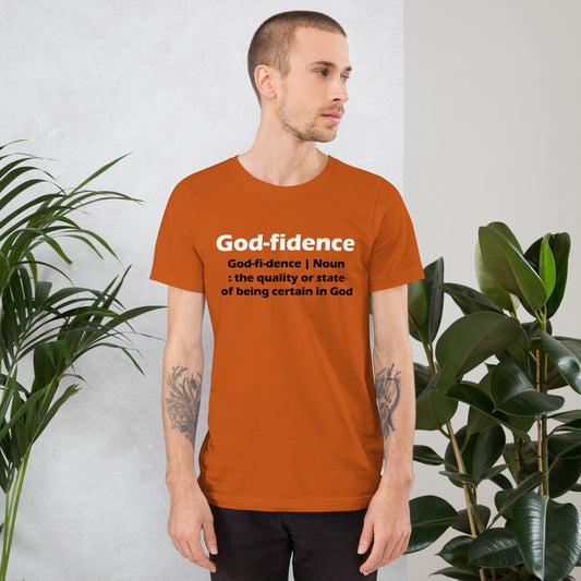 Godfidence Unisex T-Shirt (White & Black Lettering)