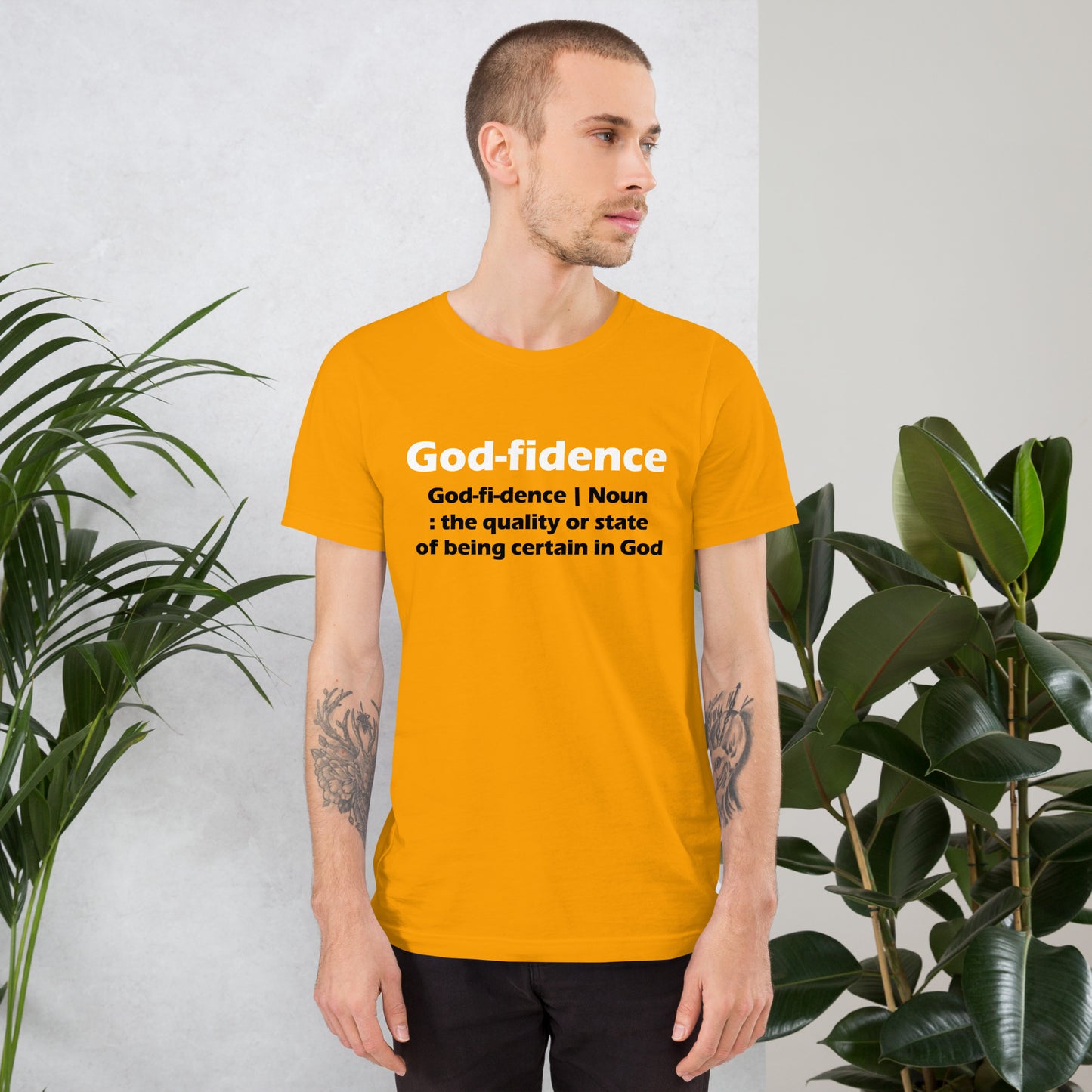 Godfidence Unisex T-Shirt (White & Black Lettering)