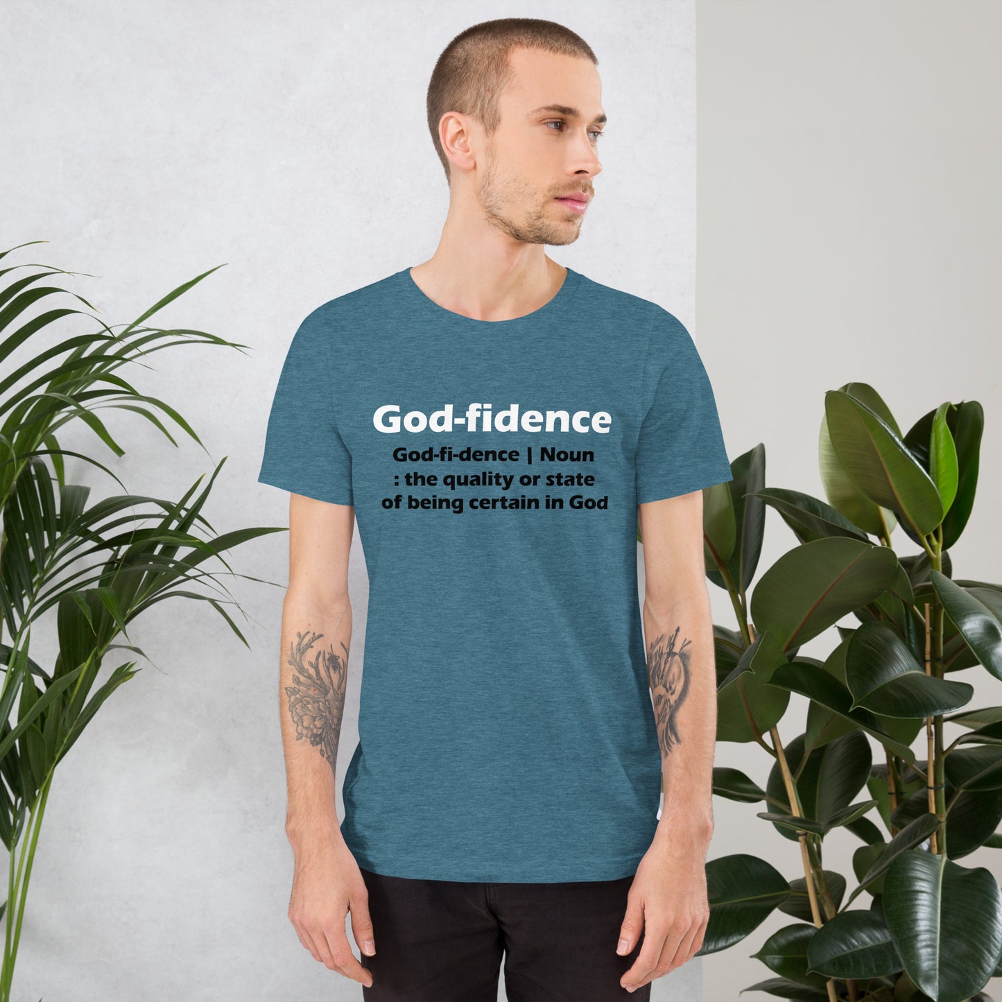 Godfidence Unisex T-Shirt (White & Black Lettering)