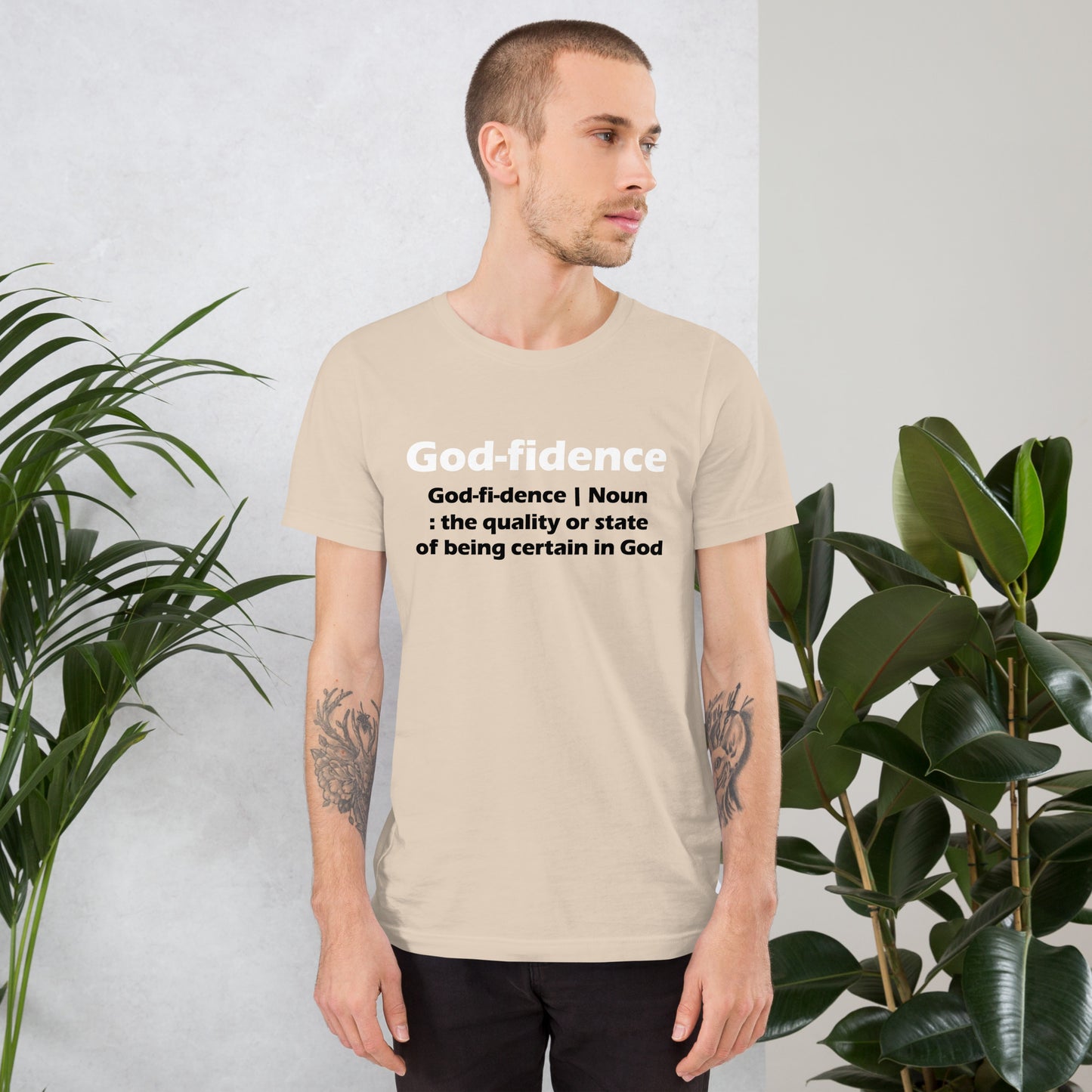 Godfidence Unisex T-Shirt (White & Black Lettering)